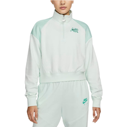 Nike Sportswear Air 1/4-Zip Fleece Top Women's - Barely Green/Light Dew/Washed Teal
