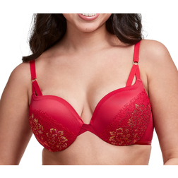 Maidenform Love the Lift Push Up & In Underwire Bra - Crimson Sunset W/Gold