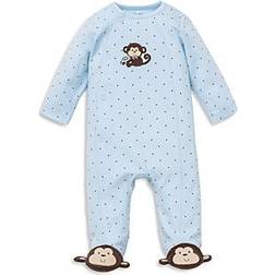 Little Me Little Monkey Footed One-Piece - Light Blue (LBQ03990N)