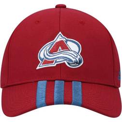 adidas Colorado Avalanche Locker Room Primegreen Three Stripe Adjustable Hat - Burgundy