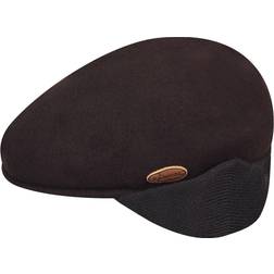 Kangol Flat Cap 504 Pepe met Öronlappar - Mörkbrun