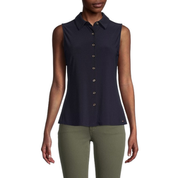 Tommy Hilfiger Sleeveless Button-Down Shirt - Midnight