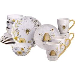 Certified International Bee Sweet Dinner Set 16pcs