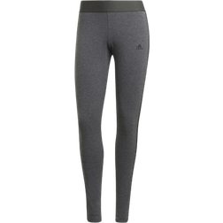 adidas Women's Loungewear Essentials 3-Stripes Leggings - Dark Grey Heather/Black