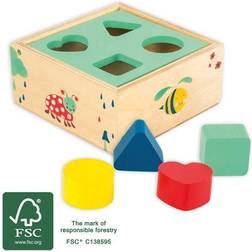 Legler Small Foot Houten Vormenstoof met Blokken Natuur, 5dlg