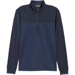 Cutter & Buck Traverse Stripe Stretch Quarter Zip Pullover - Liberty Navy
