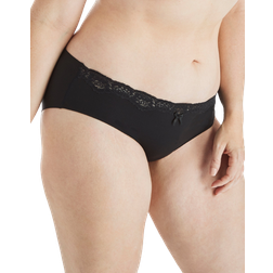 Maidenform Comfort Devotion Embellished Hipster - Black W/Body Beige Lining