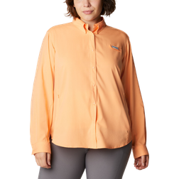 Columbia Women’s PFG Tamiami II Long Sleeve Shirt Plus - Bright Nectar