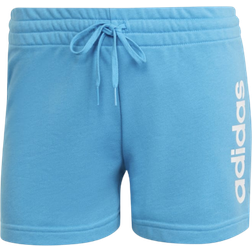 Adidas Women's Essentials Slim Logo Shorts - App Sky Rush/White