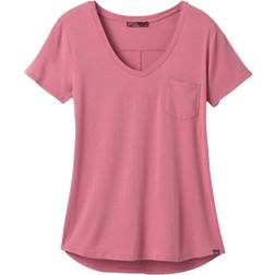 Prana Foundation Short Sleeve V-Neck - Cassis Heather