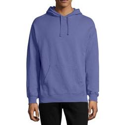 Hanes ComfortWash Garment Dyed Fleece Hoodie Sweatshirt Unisex - Deep Forte Blue