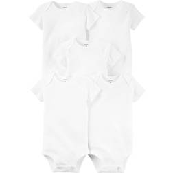 Carter's Baby's Short Sleeve Bodysuits 5-pack - White