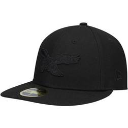 New Era Philadelphia Eagles Historic Logo Black on Black Low Profile 59Fifty II Fitted Hat - Black