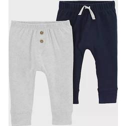 Carter's Infant Boy's 2-Pack Cotton Pants HEATHER 9M