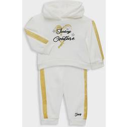 Juicy Couture 2-Piece Logo-Adorned Hoodie & Joggers Set - White