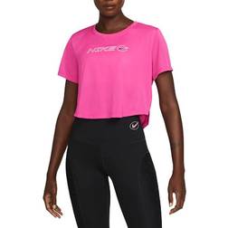 Nike Dri-FIT One Icon Clash Cropped Training Top Women - Active Pink