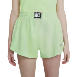 Nike Wash High-Rise Plus Size Shorts - Ghost Green/Black
