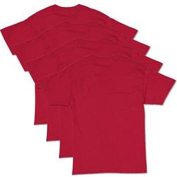 Hanes Essential-T Short Sleeve T-shirt 4-pack - Deep Red