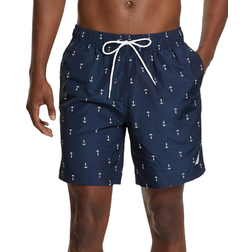 Nautica 8" Anchor Print Quick-Dry Swim Shorts - Navy