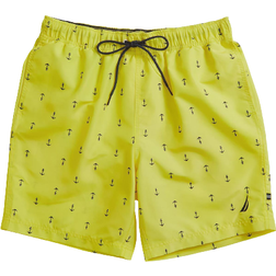 Nautica 8" Anchor Print Quick-Dry Swim Shorts - Blazing Yellow