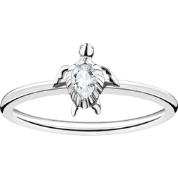 Thomas Sabo Charm Club Trutle Ring - Silver/Transparent