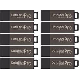 Centon DataStick Pro 8GB USB 2.0 Flash Drives, 10/Pack (DSP8GB10PK) Silver