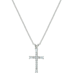 Radiant Faith Cross Necklaces - Silver/Transparent