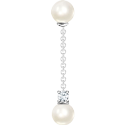 Thomas Sabo Charm Club Single Earring - Silver/Pearl/Transparent