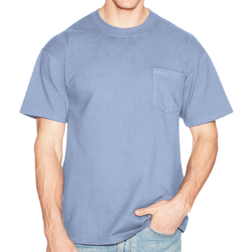 Hanes Beefy-T Pocket T-shirt Unisex - Light Blue