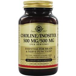 Solgar Choline/Inositol 500mg/500mg 100 Vegetarian Capsules 100