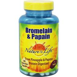 Nature's Life Bromelain and Papain 100 Vegetarian Capsules 100