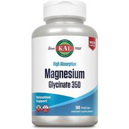 Kal High Absorption Magnesium Glycinate 350 VegCaps 160 pcs