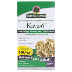 Nature's Answer Kava 6 100 mg 90 Vegetarian Capsules 90 pcs