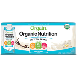 Orgain Organic Nutrition Vegan All-In-One Protein Shake Vanilla Bean 12 Pack