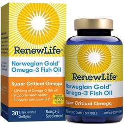 Renew Life Norwegian Gold Super Critical Omega 30 Enteric Coated Softgels