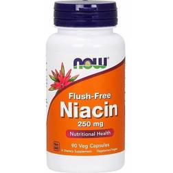 Now Foods Niacin Flush-Free 250mg 90 Kapsler 90 stk
