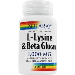 Solaray L-Lysine with Beta Glucan, 60 Ct