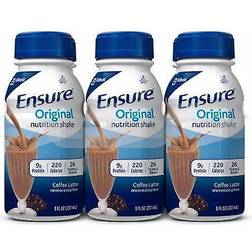 Abbott Ensure Original Nutrition Shake Coffee Latte 6 Bottles