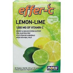 NOW Effer-C Effervescent Drink Mix Lemon-Lime 30 Packets