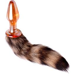 Tailz Fox Tail Glass Butt Plug Orange