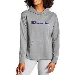 Champion Midweight Script Logo Hoodie - Oxford Grey