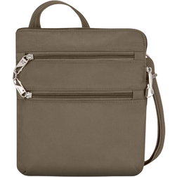 Travelon Anti-Theft Classic Slim Double Zip Crossbody - Nutmeg