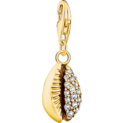 Thomas Sabo Charm Club Collectable Shell Charm Pendant - Gold/Transparent