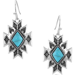 Montana Silversmiths Turquoise Star Pendant Earrings - Silver/Turquoise