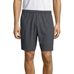 Hanes Jersey Pocket Shorts - Charcoal Heather