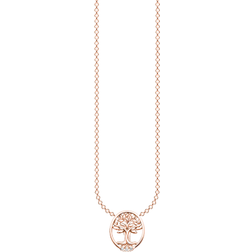 Thomas Sabo Charm Club Delicate Tree of Love Necklace - Rose Gold/Transparent