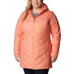 Columbia Women's Heavenly Long Hooded Jacket Plus - Coral Reef