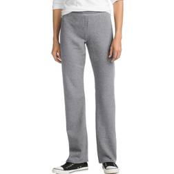 Hanes Women's ComfortSoft EcoSmart Petite Open Bottom Leg Sweatpants - Light Steel