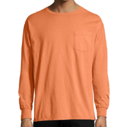 Hanes ComfortWash Garment Dyed Long Sleeve Pocket T-shirt Unisex - Horizon