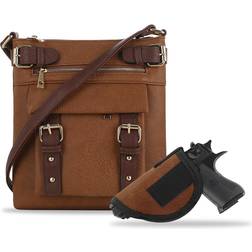 Jessie & James Hannah Concealed Carry Lock and Key Crossbody - Tan